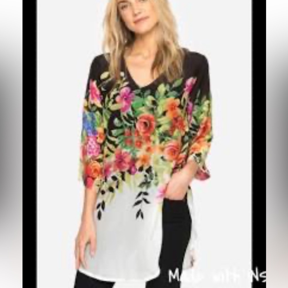Johnny Was Women's Betty Top or Dress, Size  (L) 100% Cupra Rayon